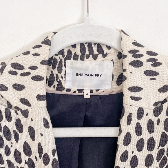 Emerson Fry Wingtip Coat in Leopard Linen 4 - Picture 7 of 10